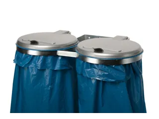 Dubbele Afvalverzamelaars Wandhouder Bxd 800x530mm 120 liter Zak - 1
