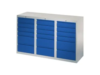 ladekast HxBxD 900x1500x500mm 18laden RAL7035 front RAL5010 - 2