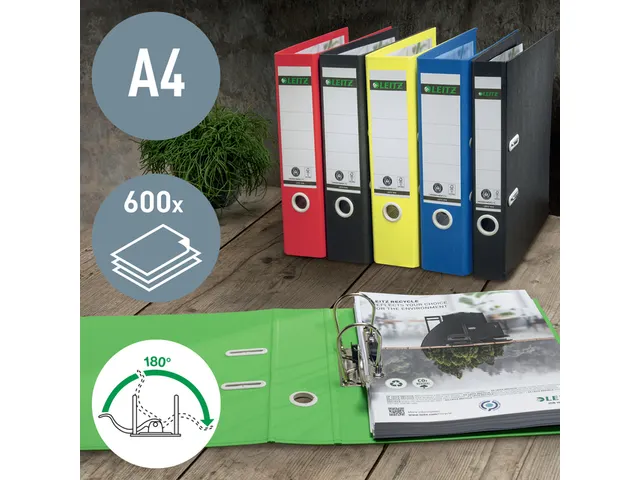 Leitz 180° Recycle Ordner A4 80mm Karton Geel