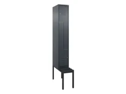 Z-garderobekast,HxBxD 2120x300x815mm,2vak,vak B 300mm,cil.-slot