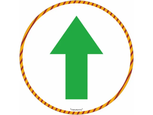 markeersymbool,symbool/tekst: "Pijl",Ø 240mm,groen