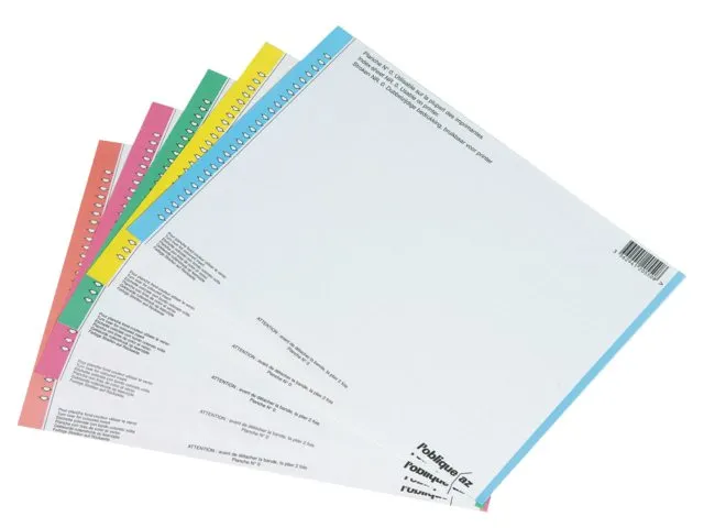 Etiquette Elba n°0 vertical bleu