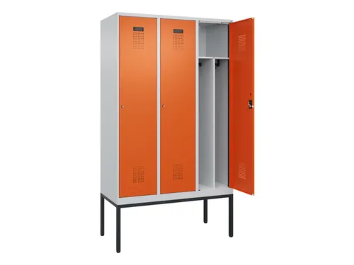 locker voor scheiding van kleding,HxBxD 2120x1200x500mm,3vak