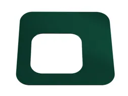 Oplegdeksel,V. Afvalbak 1X60L,Vierkant,1Opening,Staal,Groen
