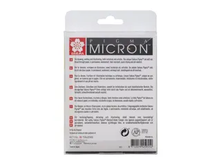 Fineliner Sakura Pigma Micron set à 10 schrijfbreedtes zwart - 3