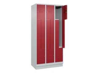 Z-garderobekast,HxBxD 1950x900x500mm,vak B 150/300mm,cil.-slot,sokkel - 2
