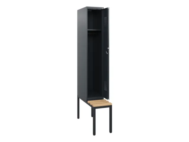 locker met bank,HxBxD 1950x300x815mm,1vak,vak B 300mm,cilinderslot