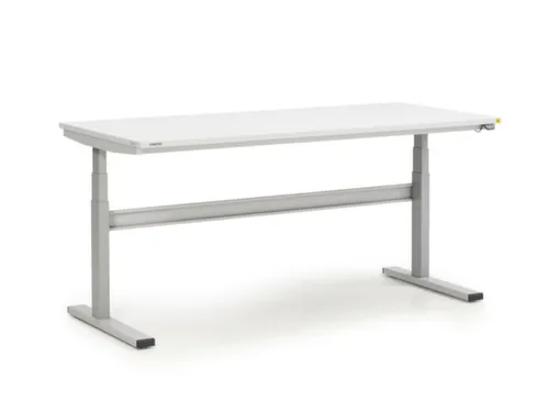 ESD-montagetafel,HxBxD 630-1270x1800x800mm,blad gelamineerd grijs