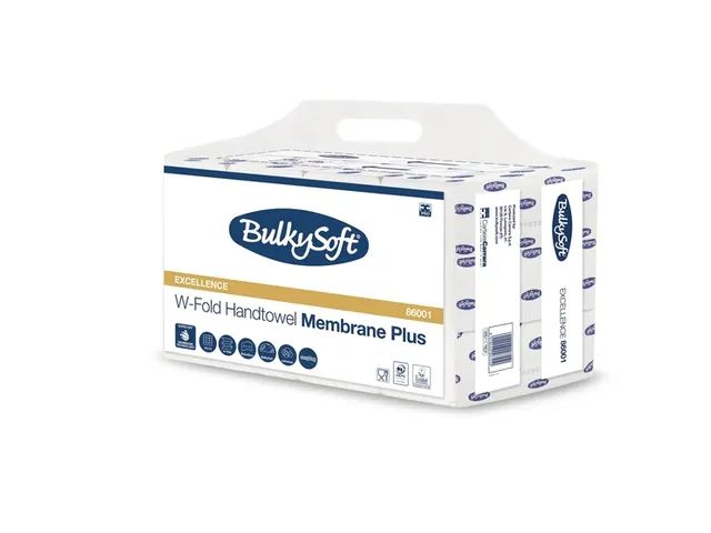 Handdoek BulkySoft Excellence 3-Laags W-vouw 12x75 vel 86001