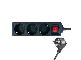 Stekkerdoos BRASQ 3 voudig 1.4 meter zwart - 5