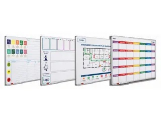 Whiteboard Bedrukt Eigen Ontwerp 100x200cm Softline 8mm alu-profiel - 1