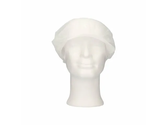 Haarnet Met Klep Polyester Universele Maat Wit 100 Stuks