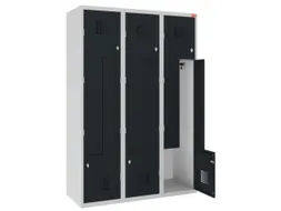 Z-garderobekast,HxBxD 1800x1200x500mm,draaigrendel,romp RAL7035