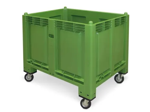 Stapelcontainer Pp Hxbxd 850x1200x800mm 550 Liter 4Wielen Groen