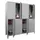 lockerkast,HxBxD 1850x1600x500mm,4x2vakken,RAL7035,front RAL5010