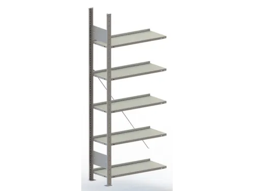 Inhaakstelling Aanbouwveld 1850x756x336mm 5Legborden 80kg Ral7035