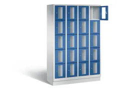 Lockerkast 1800x1190x500mm 4x5 vakken Cilinderslot, Sokkel, RAL5010