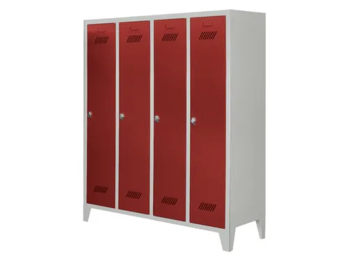 lockerkast v. kinderen,HxBxD 1600x1230x500mm,RAL7035,front RAL3000