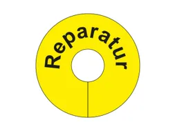signaalring,v. gaasbox,“Reparatie”,v. opsteken,PVC,geel