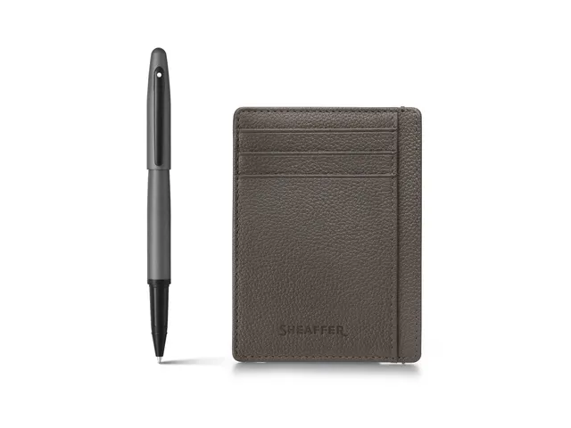 Rollerball giftset Sheaffer VFM 9424 Matt grey black tone met creditca