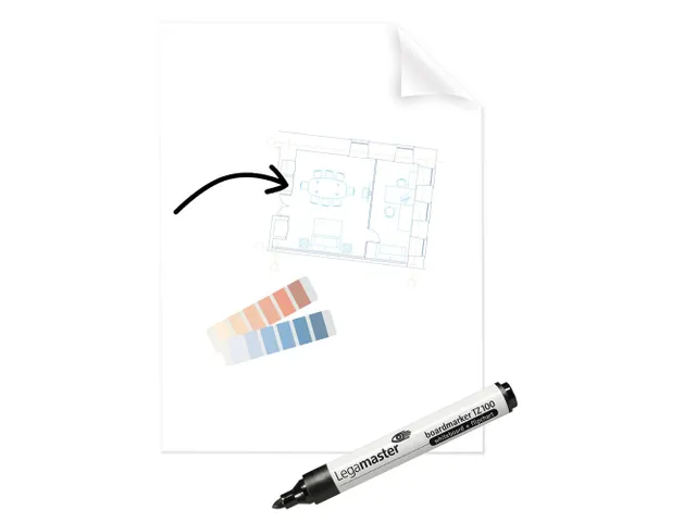 Legamaster Magic-Chart Clearboard Folie 60x80cm Transparant 25 vel