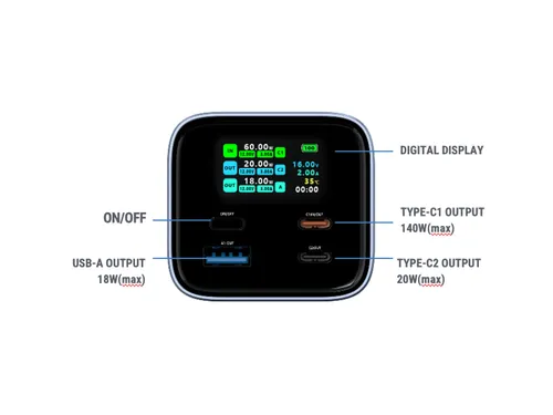 X-Power Max + Powerbank magnetische kabel 60W