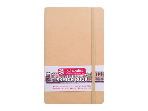 Schetsboek Talens Art Creation 80 witte vellen 140gr 130x210mm kraft