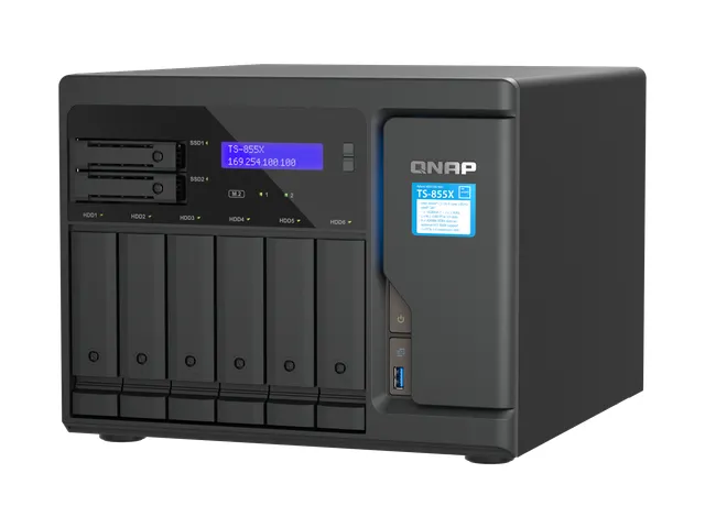 Intel Atom C5125 2.8 GHz, 8 GB UDIMM DDR4, 5GB Flash, 6 x 3.5 inch + 2