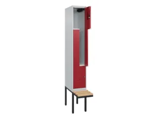 Z-garderobekast,HxBxD 2120x300x815mm,2vak,vak B 300mm,cil.-slot - 2