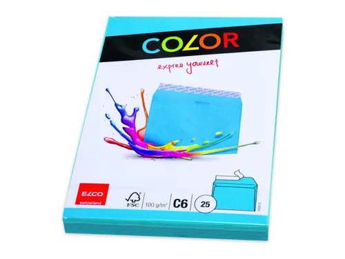envelop Office Color FSC C6 100 gram diepblauw 20 stuks