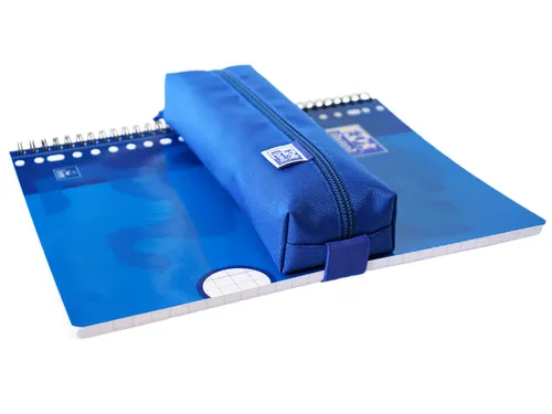Pennenetui Oxford rechthoek blauw