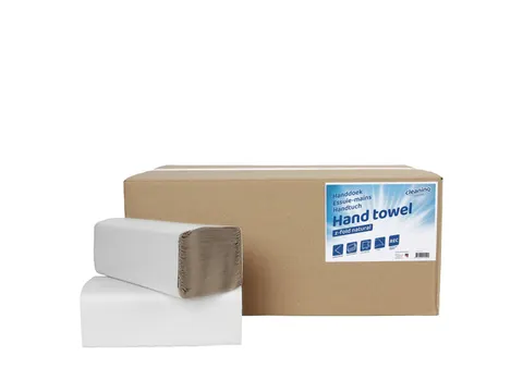 Handdoek Cleaninq Z-vouw 1-laags Naturel 20x250 stuks