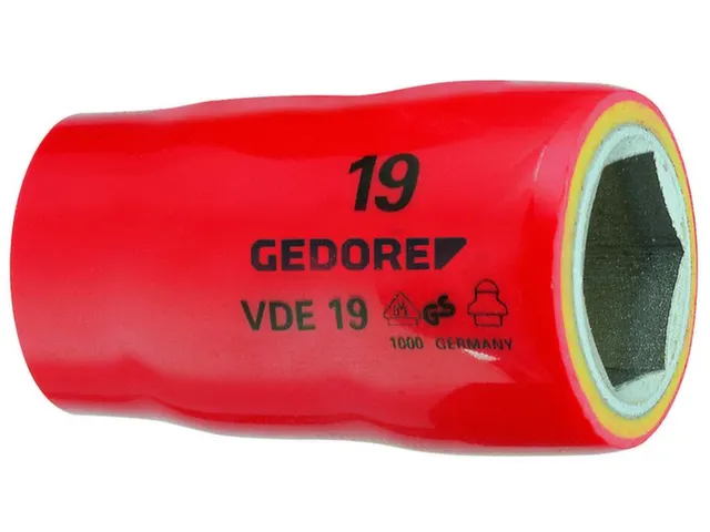 VDE 19 22 Douille VDE 1/2 6pans 22mm