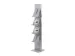OUTLET Totem porte-brochures argent avec étagères en métal