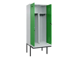 PBM-locker met bank,HxBxD 2120x800x815mm,2vak,vak B 400mm,draaigrendel