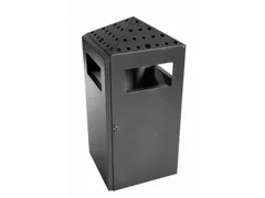 combi-asbak,HxBxD 919x396x425mm,afvalbak inhoud 75l,romp staal grafiet