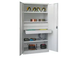 systeemkast,HxBxD 1950x1040x630mm,3xStalen bodem,RAL7035,front RAL7016