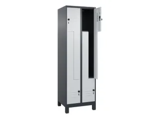 Z-garderobekast,HxBxD 1950x600x500mm,vak B 150/300mm,draaigrendel - 2