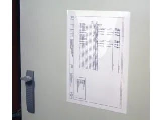 hoes voor schakelschema’s,DIN A4,staand,achterzijde zelfklevend,PVC - 2