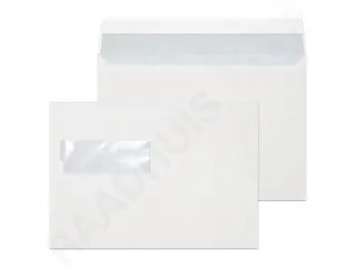 Dienstenvelop Venster Links Raadhuis 162x229mm C5 Wit Plakstrip - 1