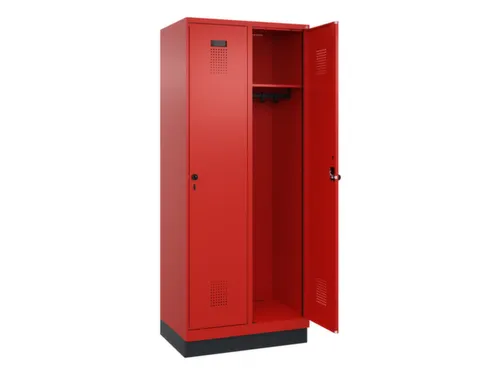 locker,HxBxD 1950x800x500mm,2vak,vak B 400mm,draaigrendel,sokkel