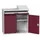 pc-kast 1130x1050x550mm toetsenbordblad RAL7035 + RAL3004