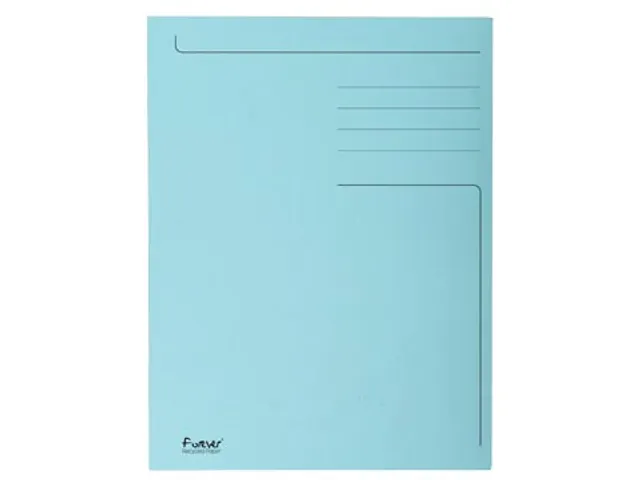 Dossiermap 3 Kleppen Folio Lichtblauw 50 stuks