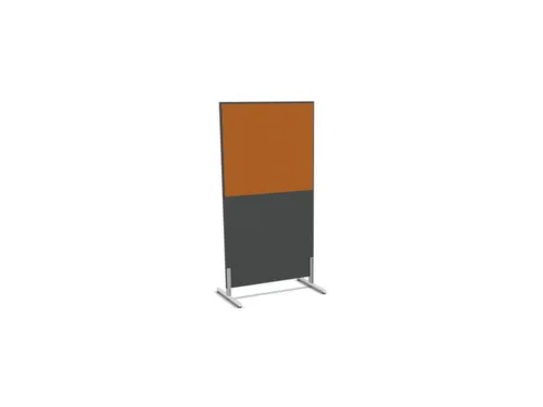 scheidingswand,HxB 1545x800mm,MS-donkergrijs,BN3005-geel