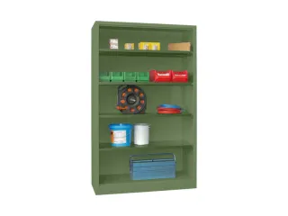 kantoorstelling,HxBxD 1950x1200x500mm,4xStalen bodem,RAL6011 - 2