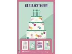 Hallmark Wenskaarten Gefeliciteerd 8 Stuks Assorti