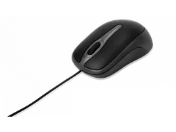Optische Muis zwart 49019 2 knoppen bedraad ambidextrous