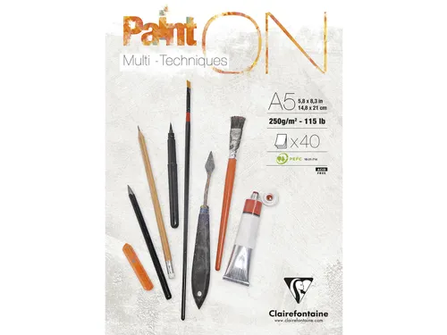 Tekenblok Clairefontaine Paint On A5 40 vel 250gr