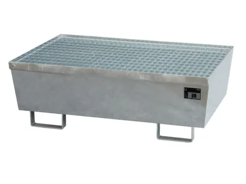 Opvangbak 2x 200l Opvangvol. 225l Vuurverzinkt 415x1200x800mm Rooster