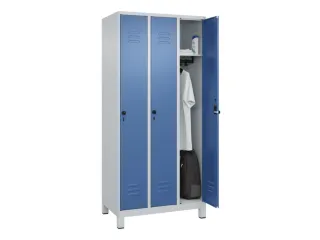 locker,HxBxD 1950x900x500mm,3vak,vak B 300mm,draaigrendel,voeten - 3